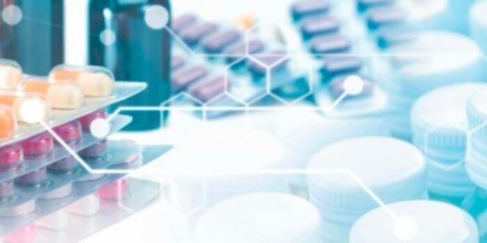 Pills and bottle caps representing risks for pharmaceutical industry