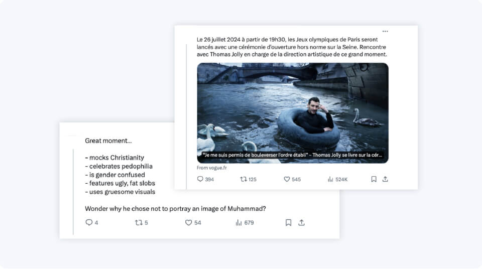 Brands faced surge in backlash and boycott calls during paris olympics 2024 6 Replies on brand owned or managed pages on mainstream platforms included adverse commentary sharing death threats towards the artistic director of the olympics opening ceremony.