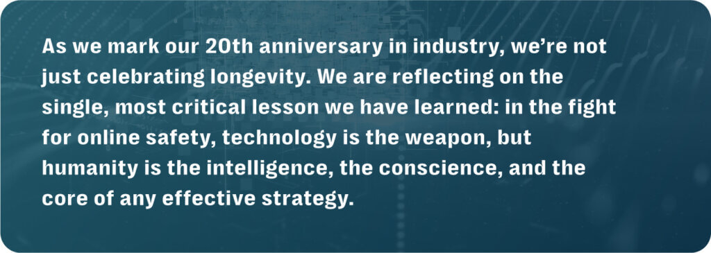 Online safety 20 years human at the heart quote two