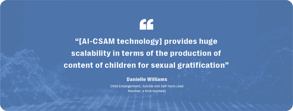 Ai-generated content provides huge scalability when generating ai-csam.