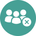 Icon of three user figures with an adjacent "x" symbol, representing the compliance risks and inconsistencies associated with manual review of adverse event content.